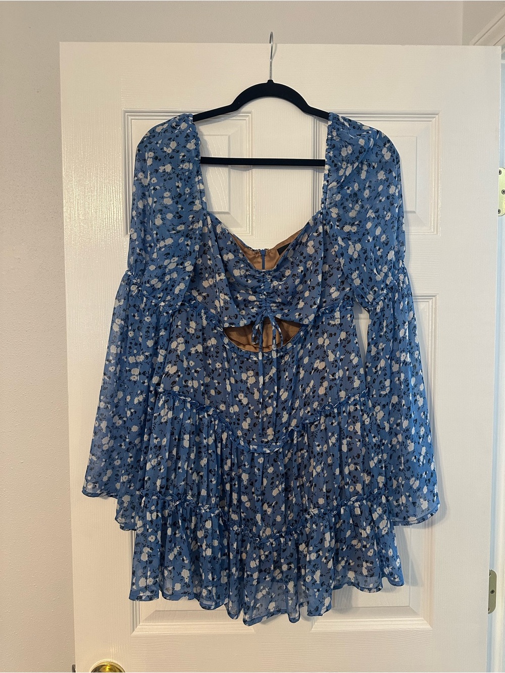 MAJORELLE Ailish Blue Ditzy Floral Mini Dress